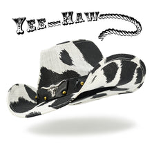 Sterling Cow Print Cowboy Hat™ Straw Western Shapeable Brim