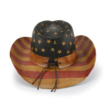 Sterling Vintage USA Flag Cowboy Hat™ Tea Stained Western Brim
