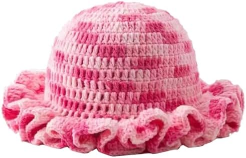 Sterling Foldable Polyester Crochet Bucket Hat™ With Ruffled Brim