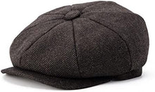 Sterling Bramwell Newsboy Flat Cap™  Wool Blend Eight Panel Herringbone