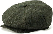 Sterling Bramwell Newsboy Flat Cap™  Wool Blend Eight Panel Herringbone