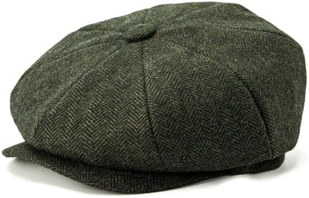 Sterling Bramwell Newsboy Flat Cap™  Wool Blend Eight Panel Herringbone