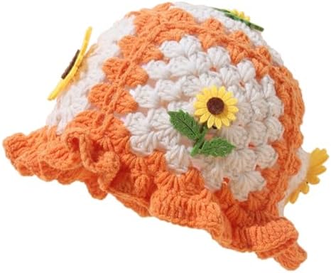 Sterling Foldable Polyester Crochet Bucket Hat™ With Ruffled Brim