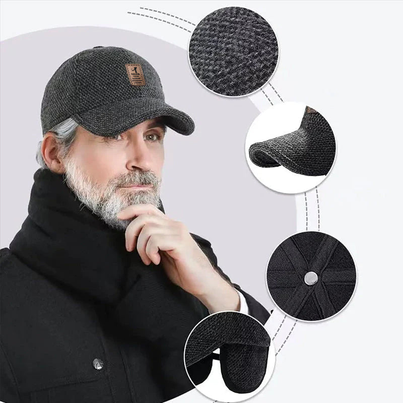 Sterling Winter Baseball Cap™ With Earflaps Fleece Ear Cover