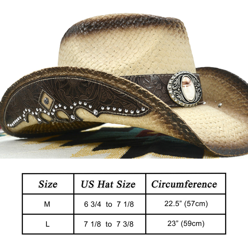 Sterling Embroidered Cowboy Hat™ Wide Brim Straw