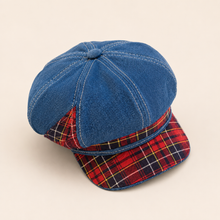 Sterling Newsboy Beret™ Cotton Blend Plaid Crown
