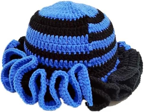 Sterling Foldable Polyester Crochet Bucket Hat™ With Ruffled Brim