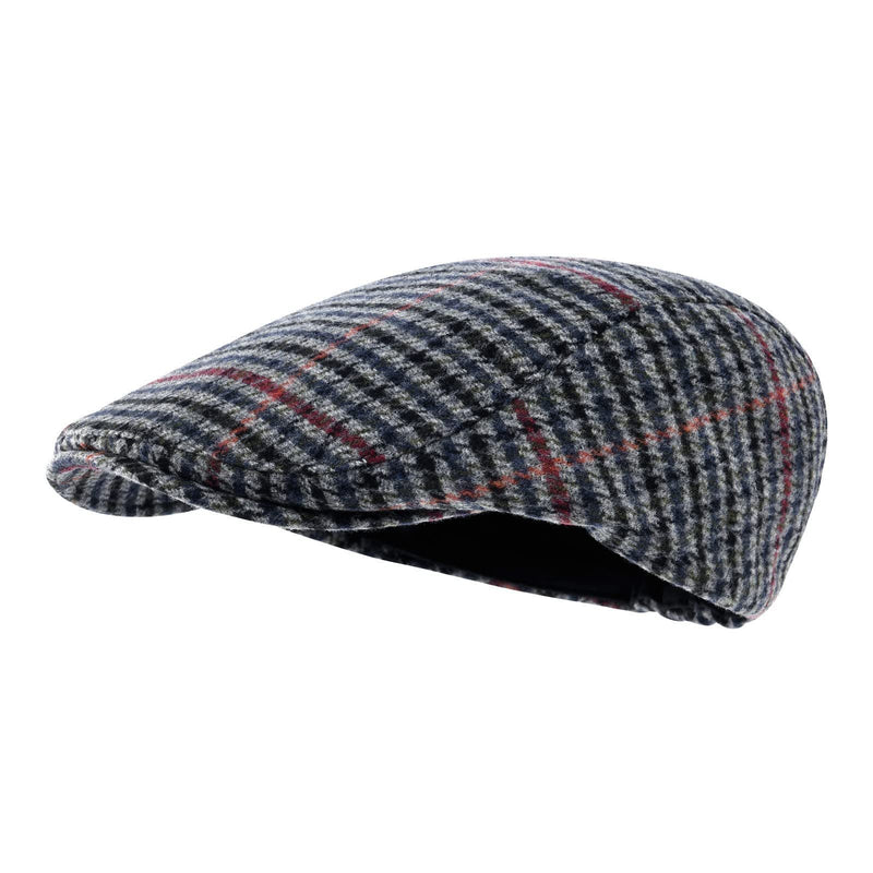 Sterling Herringbone™ Cheesecutter Flat Cap Polyester Curved Brim