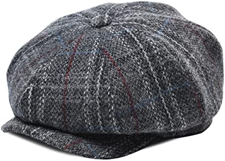 Sterling Bramwell Newsboy Flat Cap™  Wool Blend Eight Panel Herringbone