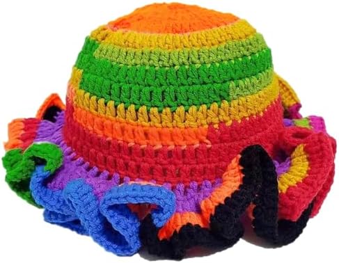 Sterling Foldable Polyester Crochet Bucket Hat™ With Ruffled Brim
