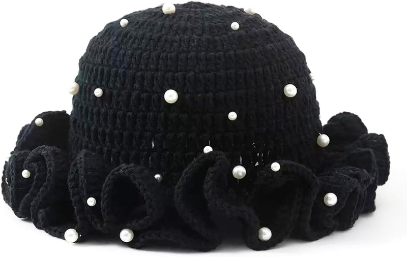 Sterling Foldable Polyester Crochet Bucket Hat™ With Ruffled Brim