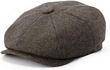 Sterling Bramwell Newsboy Flat Cap™  Wool Blend Eight Panel Herringbone