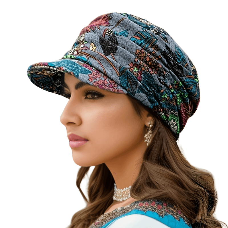 Sterling Stay Warm Flower Print Cap™ Curved Brim Soft Lining