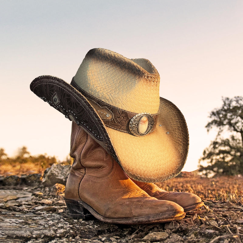 Sterling Embroidered Cowboy Hat™ Wide Brim Straw