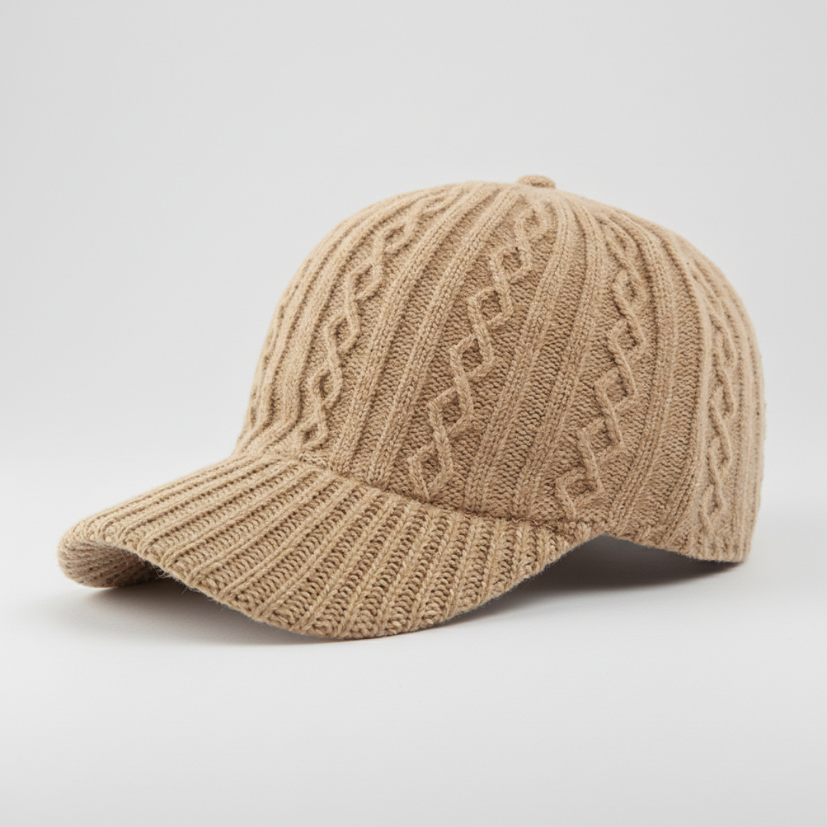 Sterling Emilia Knit Cap™ Cable Knit Baseball Cap Adjustable Fit