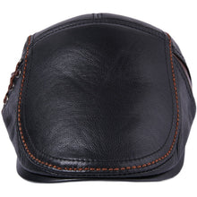 Sterling Leather Cowhide Beret Flat Cap™ Adjustable Back