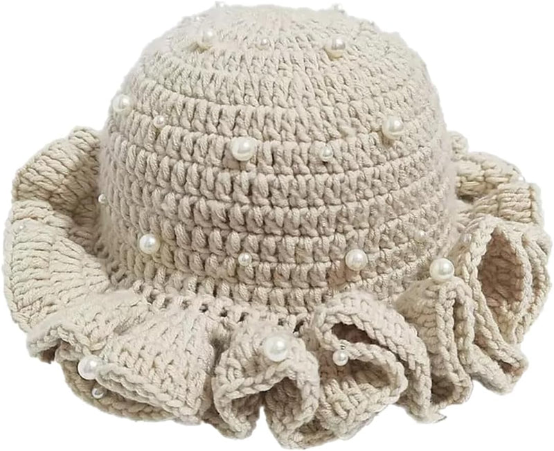 Sterling Foldable Polyester Crochet Bucket Hat™ With Ruffled Brim