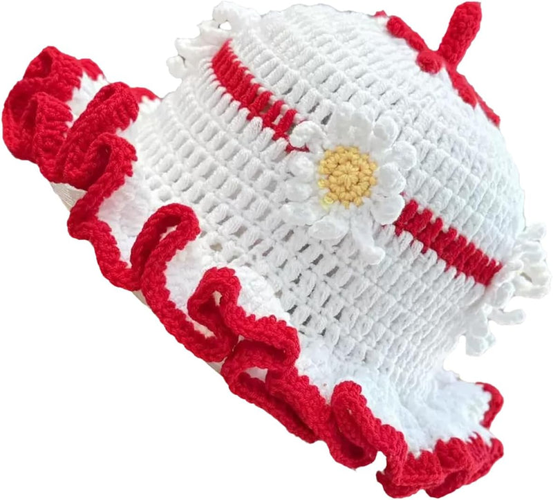 Sterling Foldable Polyester Crochet Bucket Hat™ With Ruffled Brim