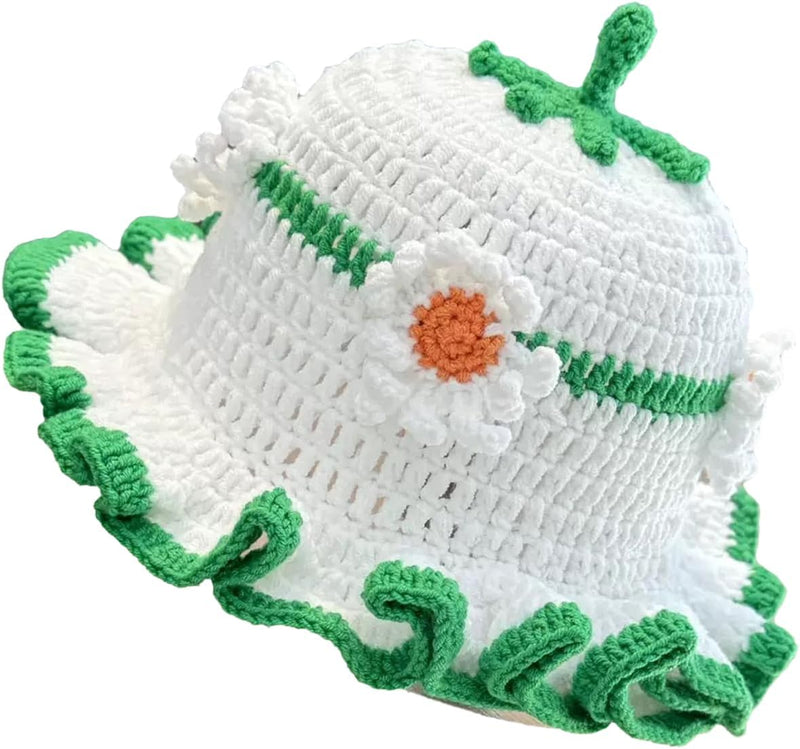 Sterling Foldable Polyester Crochet Bucket Hat™ With Ruffled Brim