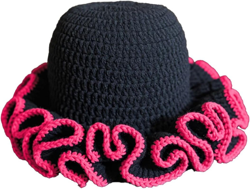 Sterling Foldable Polyester Crochet Bucket Hat™ With Ruffled Brim