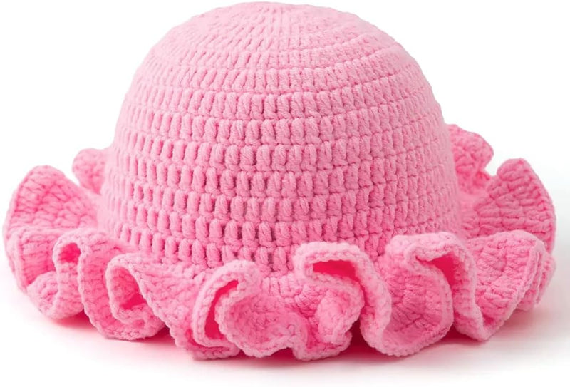 Sterling Foldable Polyester Crochet Bucket Hat™ With Ruffled Brim