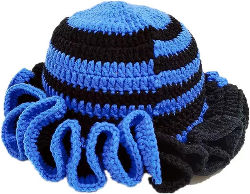 Sterling Foldable Polyester Crochet Bucket Hat™ With Ruffled Brim