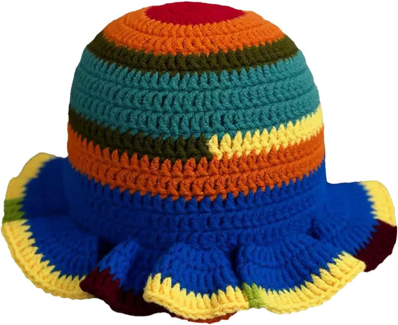 Sterling Foldable Polyester Crochet Bucket Hat™ With Ruffled Brim