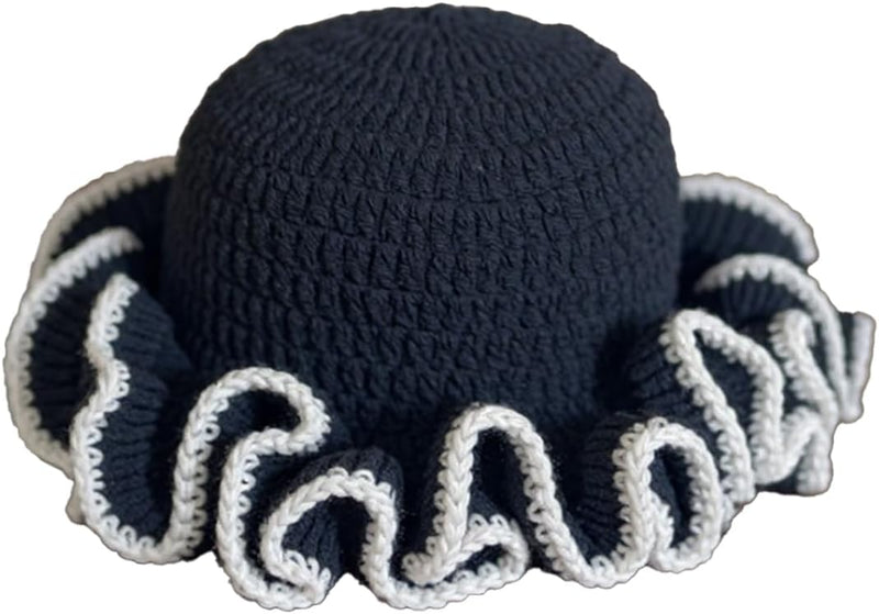 Sterling Foldable Polyester Crochet Bucket Hat™ With Ruffled Brim