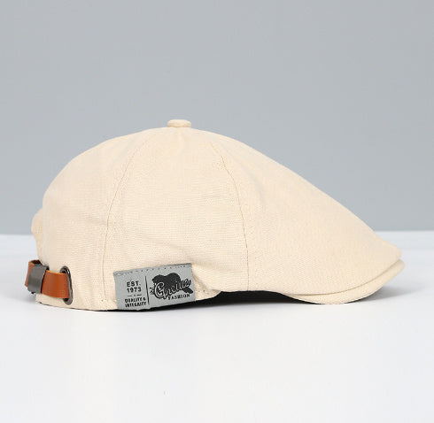 Sterling Japanese Retro™ Patchwork Beret Cotton Forward Cap