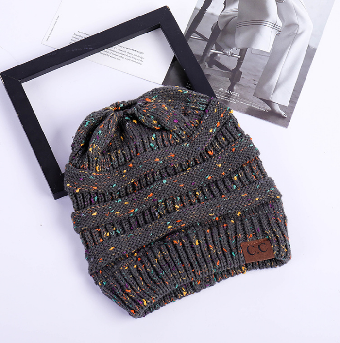 Sterling High Bun™ Beanie Acrylic Cable Knit Hair Opening