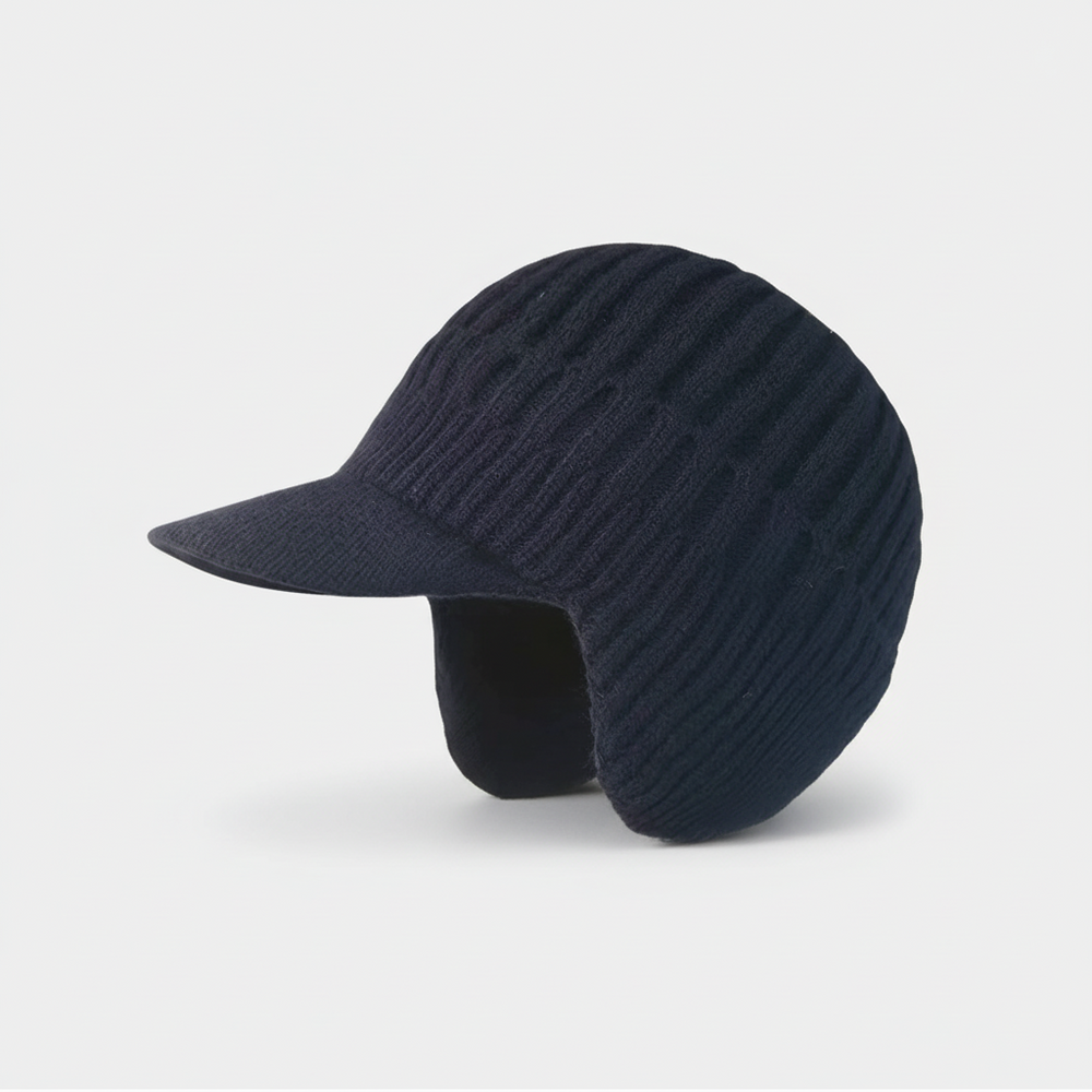 Sterling Knitted Beanie Cap™ Warm Winter Headwear With Visor