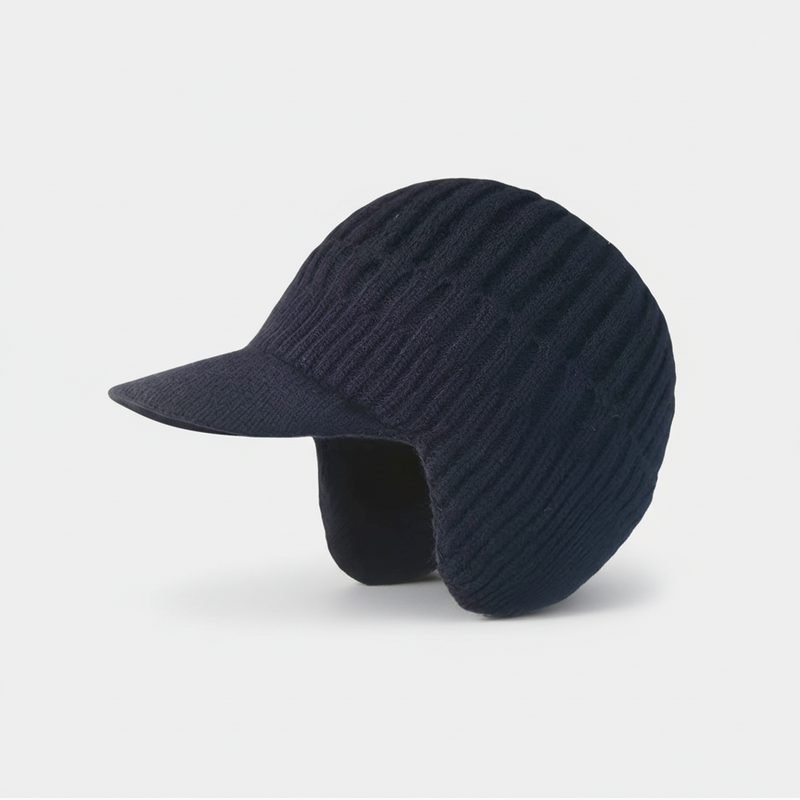 Sterling Knitted Beanie Cap™ Warm Winter Headwear With Visor
