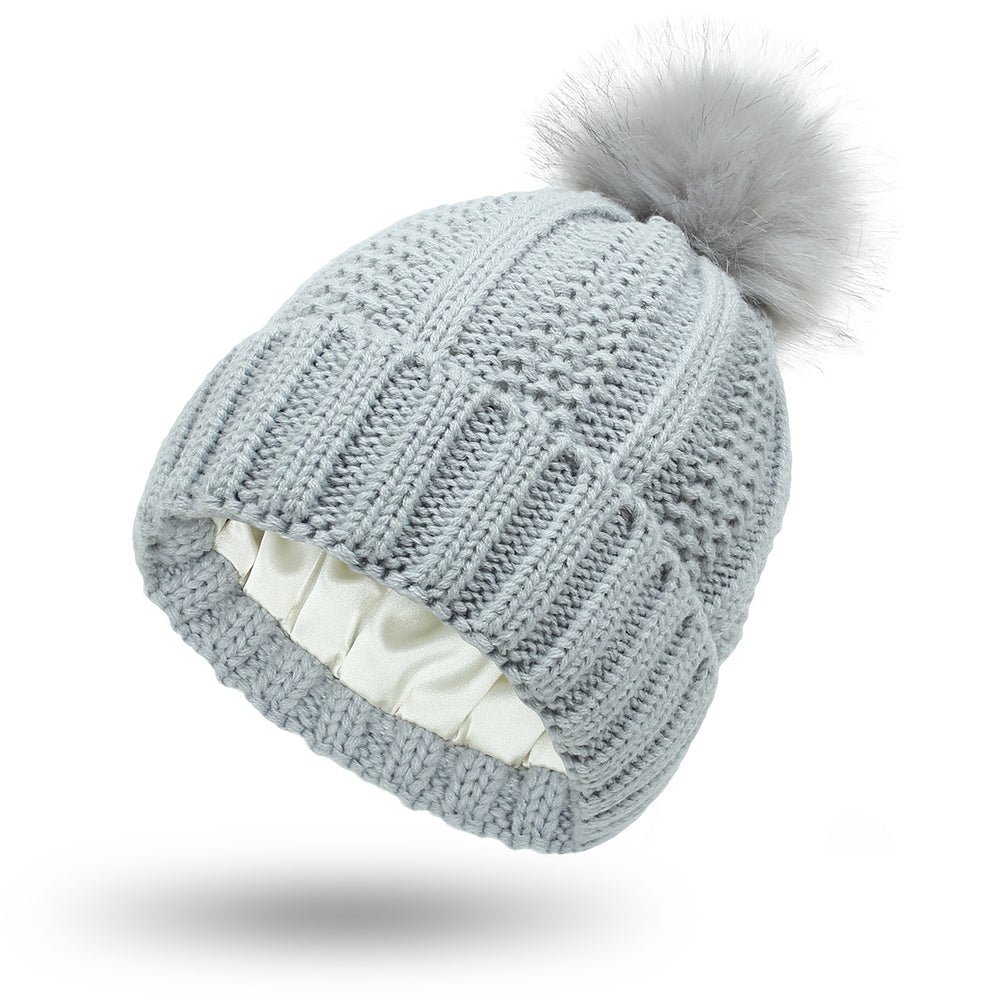 Sterling Élan™ Satin-Lined Wool Pom Beanie