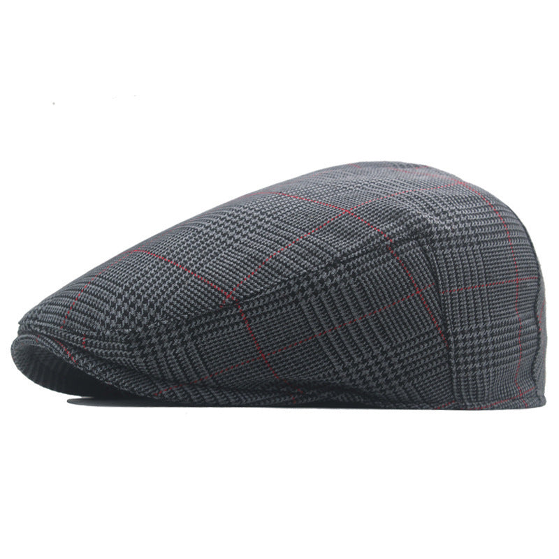 Sterling Herringbone™ Cheesecutter Flat Cap Polyester Curved Brim
