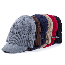 Sterling Fur Lined™ Beanie Visor Knit Cap Plush Ear Coverage