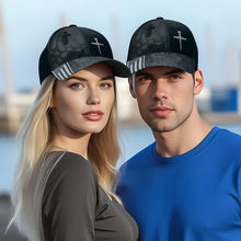 Sterling Christian Baseball Hat™ with Cross Decal Curved Fabric Strap