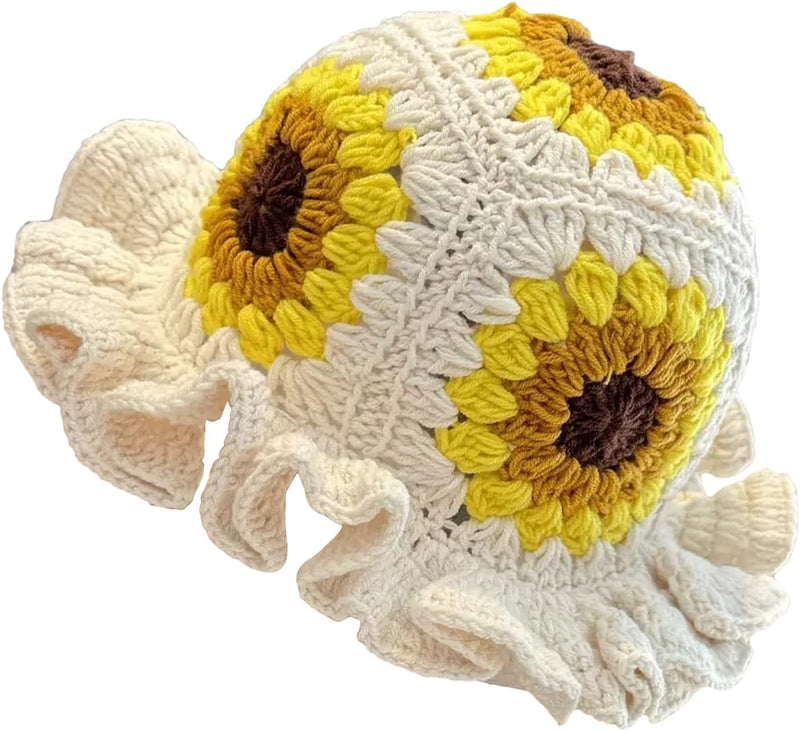 Sterling Foldable Polyester Crochet Bucket Hat™ With Ruffled Brim