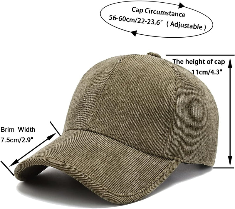 Sterling Classic Corduroy Baseball Cap™  With Buckle Strap