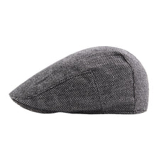 Sterling Herringbone™ Cheesecutter Flat Cap Polyester Curved Brim