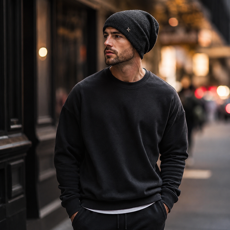 Sterling Bennet Textured Fleece Lined Winter Beanie™