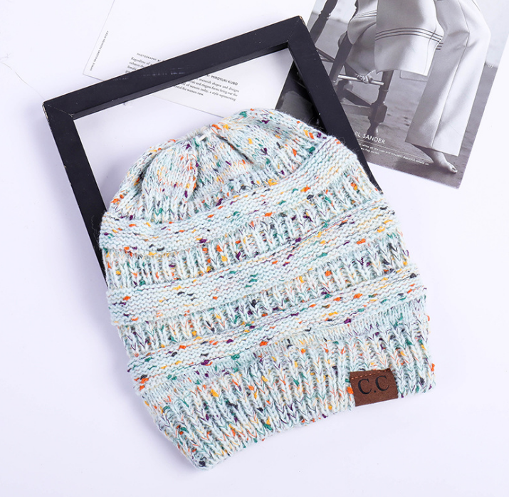 Sterling High Bun™ Beanie Acrylic Cable Knit Hair Opening