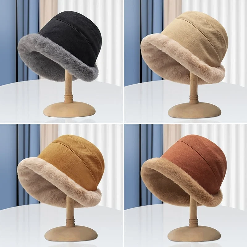 Sterling Fleece Thickened Hat™ Round Crown Plush Brim