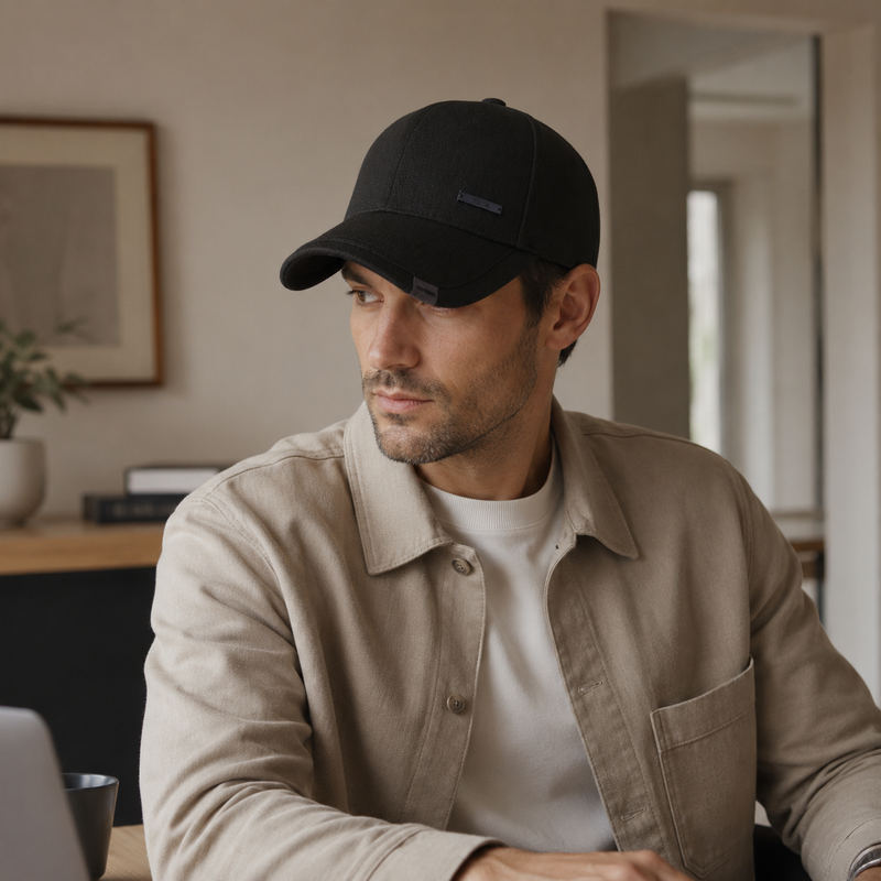 Sterling Hua Label Polyester Baseball Cap™ With Adjustable Back Closure