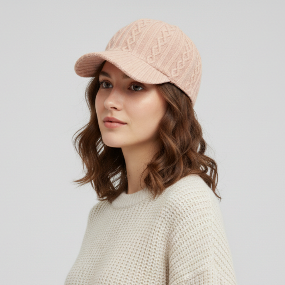 Sterling Emilia Knit Cap™ Cable Knit Baseball Cap Adjustable Fit