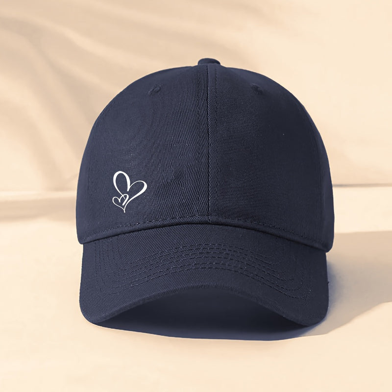 Sterling Heart Patterned Baseball Cap™ Fabric Heart Detail