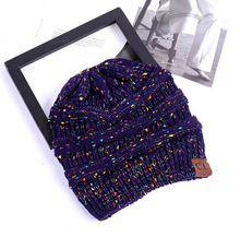Sterling High Bun™ Beanie Acrylic Cable Knit Hair Opening
