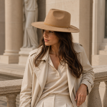 Sterling Wool Fedora Hat™ With Wide Brim And Ribbon Bow