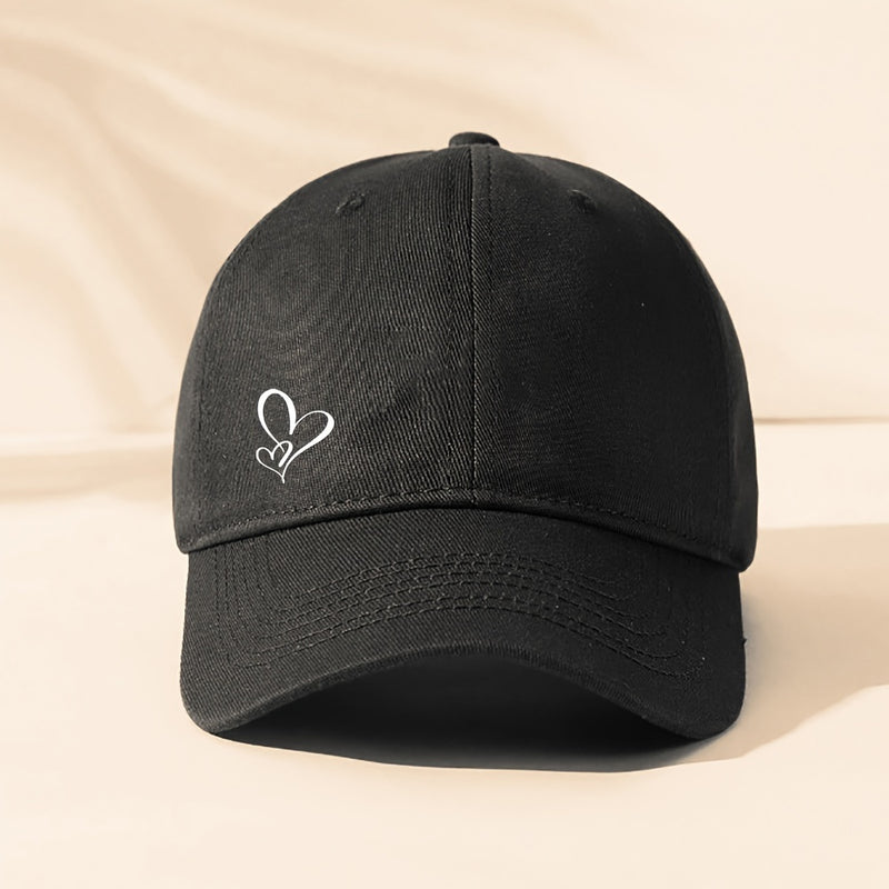 Sterling Heart Patterned Baseball Cap™ Fabric Heart Detail