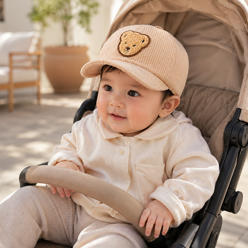 Sterling™ Baby Baseball Cap with Bear Ear Detail