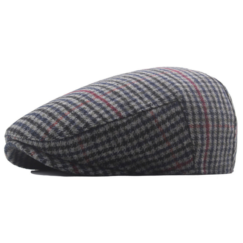 Sterling Herringbone™ Cheesecutter Flat Cap Polyester Curved Brim
